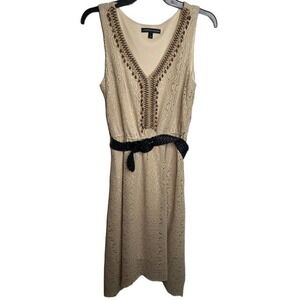 Chris McLaughlin Lace Beige Dress Size 6 Romantic Coast Grandma Cottagecore NWTs